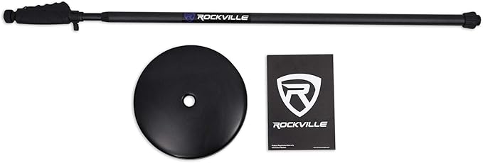Audiosavings Bundle:(1) AKG D5S Dynamic Cardioid Pattern Vocal Microphone with On/Off Switch D5 S Mic Bundle with (1) Rockville RVMIC4 Round-Base Microphone Stand with Hand Clutch (2 Items)