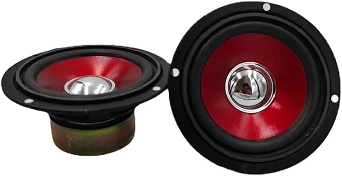 2Pcs 3 Inch Mini Audio Full Range Anti-Magnetic Round Speaker 4 Ohm 15W Computer Speaker(Yellow)