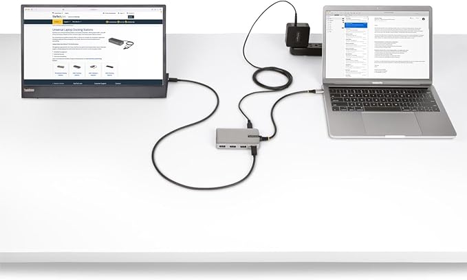 StarTech.com 4-Port USB-C Hub with USB-C DP Alt Mode Video Output 4K 60Hz - 3x USB-A 1x USB Type-C 100W Power Delivery Pass-Through USB 3.2 10Gbps 1ft/30cm Cable Portable USB Hub (HB31C3A1CDPPD3)