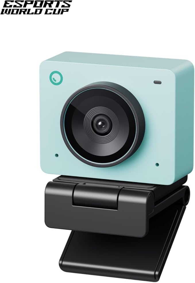 OBSBOT Meet 2-4K Webcam for PC with 1/2 Sensor AI Framing &amp Autofocus Beauty Mode Lightweight Gesture Control HDR Dual Microphone 60 FPS Web Cam for Streaming Meeting Gaming. (Aurora Gr