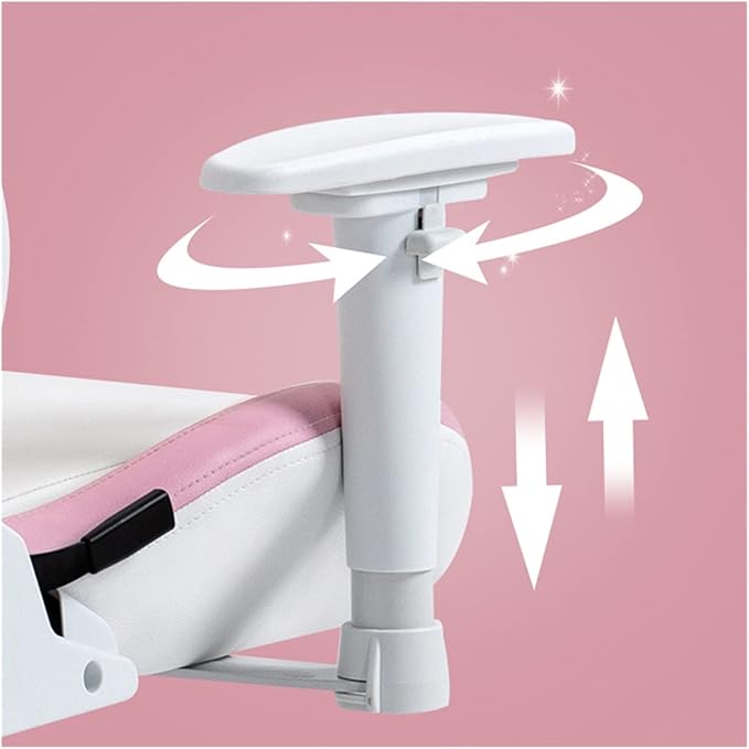 Adjustable Office Computer Chair with Armrest Pink Game Chair Home Computer Chair Office Chairs