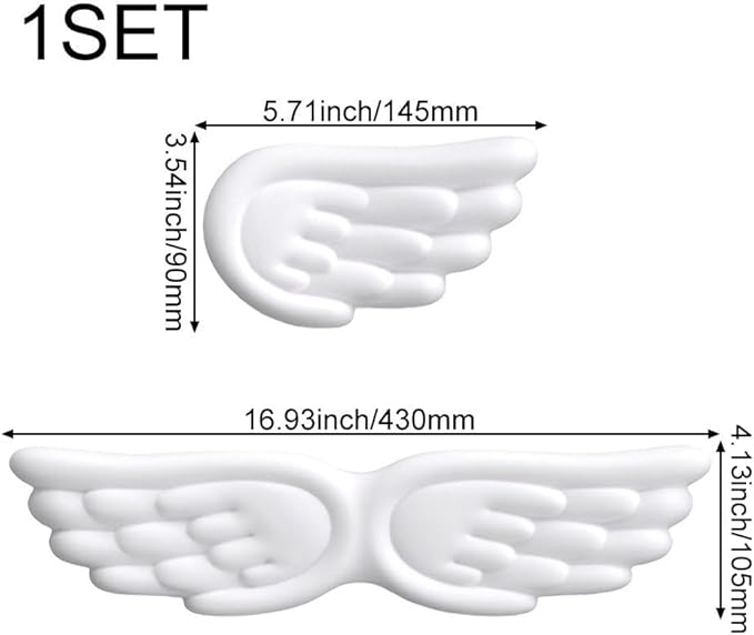 Angel Wings Keyboard Wrist Rest &amp Mouse Wrist Rest Set Memory Foam Cushion Durable Non-Slip Soft Support for Comfortable Typing