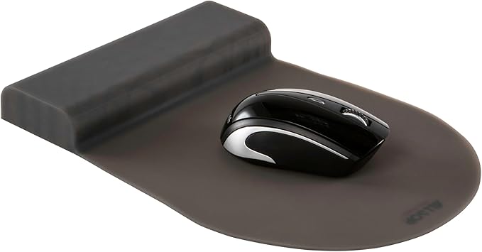 Allsop ErgoFlex Mouse Pad with Silicone Grid Wrist Support - Black (31879)