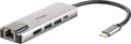 D-Link DUB-M520 5-in-1 USB-C Hub with Power Delivery HDMI 1.4 Gigabit Ethernet RJ-45 and 2 USB 3.0 Ports for MacBook Pro 2016 or Later MacBook Air 2018 Chromebook and Surface Pro 7
