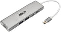 Tripp Lite USB C Docking Station w/ USB-A Hub HDMI Micro SD PD Charging 4k @ 30Hz Thunderbolt 3 Silver (U442-DOCK10-S)