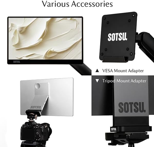 SOTSU FlipAction Go 14 Premium Portable Monitor | Full HD 1080p | 400 Nits | 100% sRGB | Robust yet Lightweight | Pivoting Landscape &amp Portrait Display | Tempered Glass Cover | USB-C &amp Mini H