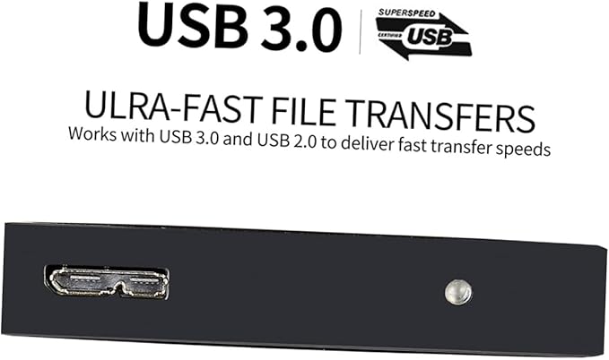 SaditY 1pc 1 Tb Hard Drive USB Hard Drive Enclosure External Hard Drive Portable Hard Disk 1 Tb External Hard Drive USB 3. 0 Hard Disk Cartridge Black USB 3.0 Hard Disk Box Hard Disk Case
