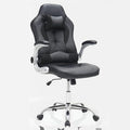 Ergonomic Gaming Chair with Adjustable Headrest and Armrest High-Back Racing Office Chair with PU Leather &amp Swivel Base