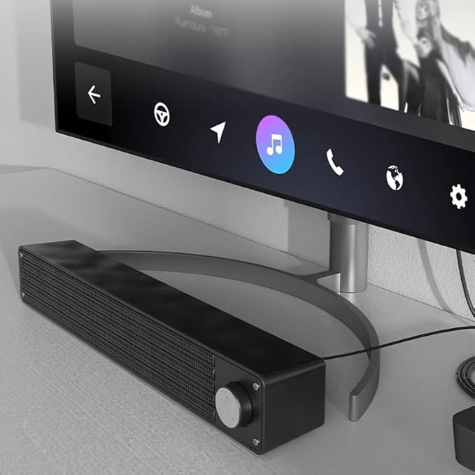 JSEIAJB Computer Audio Desktop Laptop Wired Small Speaker Desktop Long Strip Game Subwoofer Speaker