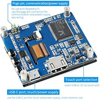 2.8inch HDMI IPS LCD 480×640 Capacitive Touch Display USB-C or I2C Touch Port Adjustable Brightness Fully Laminated Screen Support All Raspberry Pi Jetson Nano PC Windows 11 / 10 / 8.1 / 8 / 7