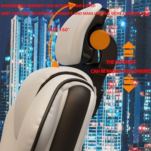 Comfortable High Back Gaming Chair with Cool Racing Design | Swivel Office Chair for Live Streaming Computer Chair with Height Adjustment 360° Swivel Height ABlack-One Size