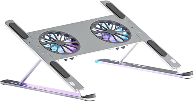 NUOBESTY Laptop Cooler Cooling Pad Led Fan Quiet Design Laptop Stand Gaming Aluminum Cooler