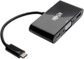 Tripp Lite USB C to VGA Multiport Adapter w/ USB-A Hub &amp PD Charging 1080p USB 3.1 Gen 1 Thunderbolt 3 Black (U444-06N-VUB-C)