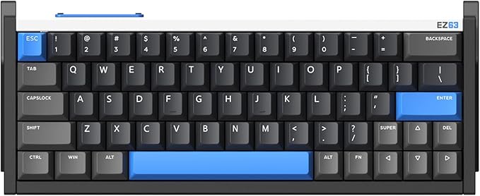 IQUNIX EZ63 Gaming Keyboard 60% RGB Mechanical Keyboard 64 Keys with Star Trail Magnetic Switches Rapid Trigger Adjustable Actuation Double Shot PBT Keycaps for Win/Mac Laptop PC