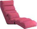 Floor Seating Adjustable Head Waist and Legs Foldable Floor Lazy Sofa with Pillow No Need to Assemble Gaming Chair Floor for Home Office Reading(Rose)