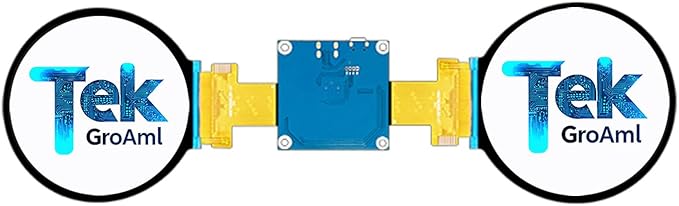 TekGroAml 2.8 inch Dual TFT IPS Round Circular LCD Display 480x480with H/D Control Board