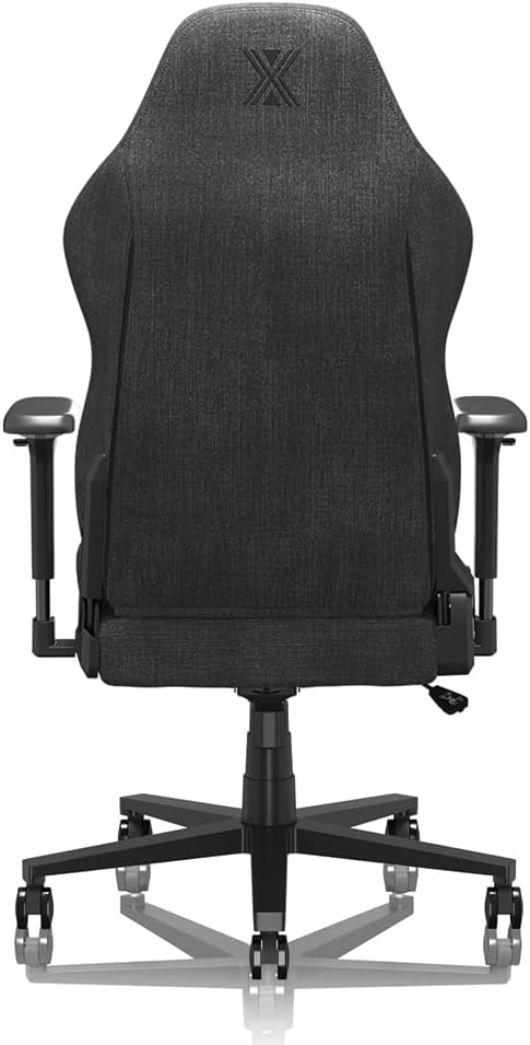PC Gaming Chair Ergonomic Office Chair Desk Chair with Lumbar Support Flip Up Arms Headrest PU Leather Executive High Back Computer Chair for Adults Women Men (Fabric Black)