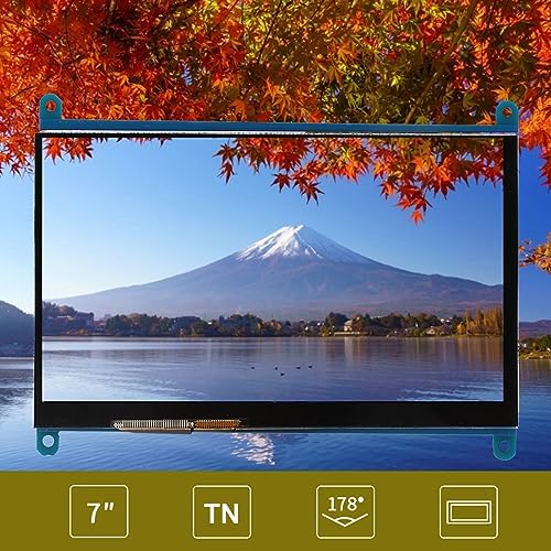 ASHATA 7 Inch Capacitive Touchscreen Monitor 1024X600 LCD Display Screen Support 5 Point Touch Portable Monitor for for System Drive
