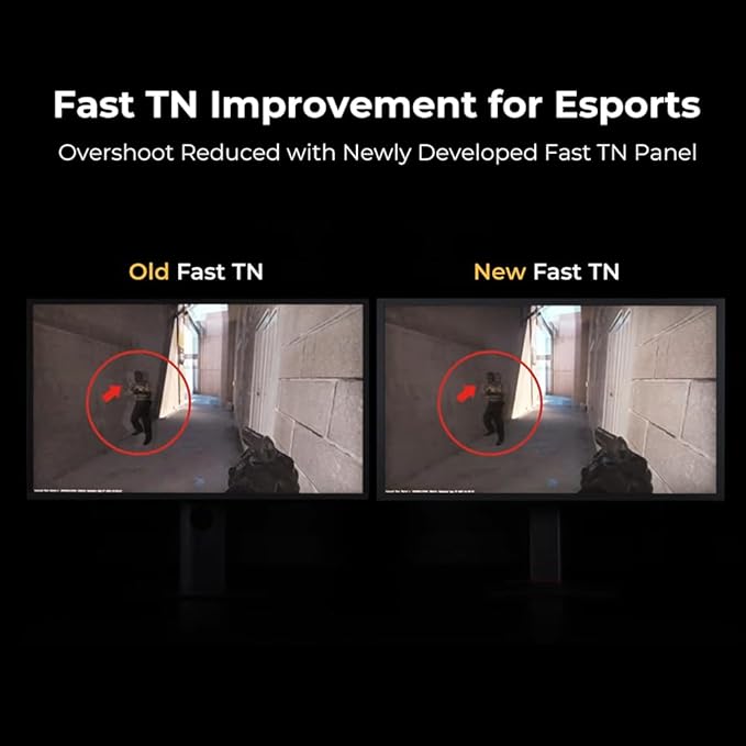 BenQ Zowie XL2540X+ 24.1 New Fast TN 280Hz Gaming Monitor 1080p Auto Game Mode by XL Setting to Share Height Adjustment Powered by Industrial-Grade Bearing Design S Switch Shielding Hood
