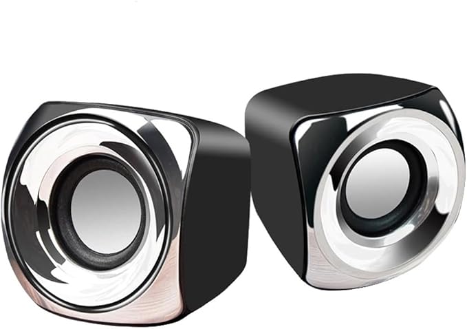 JSEIAJB Computer Speakers Powered Wired 1 Pair Bass Stereo Speakers for Laptop Desktop Phone Powerful Loudspeaker