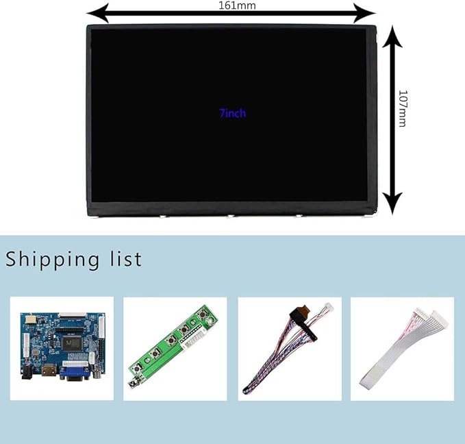 VSDISPLAY 7 7 Inch 1280X800 IPS LCD Screen N070ICG-LD1 with VGA 2AV LCD Controller Board