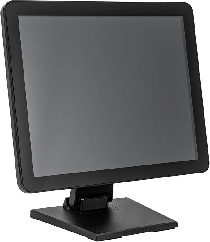 POS Touch Screen Monitor 17 Inch Capacitive Touchscreen Monitor with Multi-Functional &amp Rich Interface Adjustable Foldable Touch PC Display for Shopping Mall Hotel Restaurant Club Post Offices Et