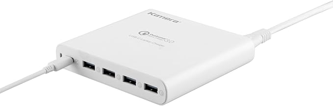KAMERA USB C Laptop AC Charger 80W 5-Port Type-C Power Adapter for Apple MacBook Pro 2015/2016 HP Spectre Chromebook Plus 4 QC3.0 USB Ports for Galaxy iPhone iPad and More - KA4U1PD