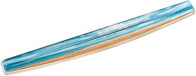 Fellowes Ergonomic Photo Gel Keyboard Wrist Rest with MICROBAN - Sandy Beach Multicolor (9179401) Ergonomic