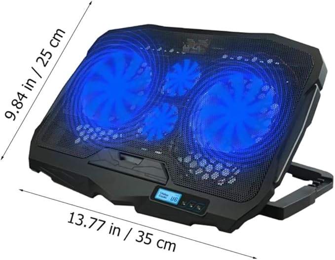 Angoily Laptop Cooler Stand Cooling Pad for 14-17.3 Inches Silent Notebook Cooling Fan Foldable Stand