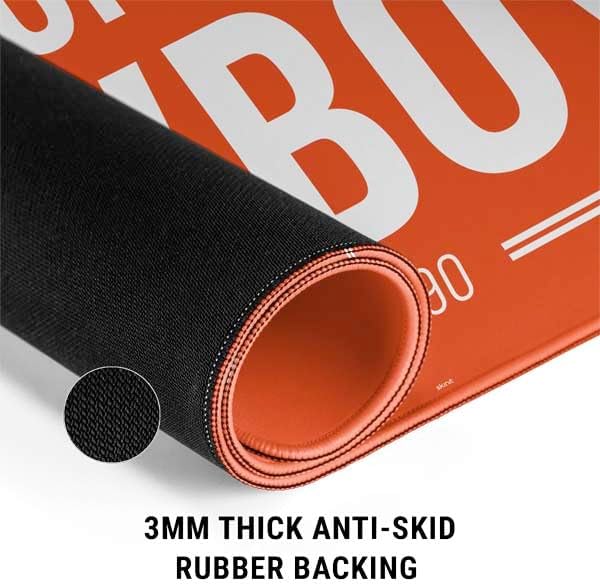 Skinit Large Gaming Mouse Pad - Officially Licensed OK State Cowboys Est 1890 Design with Stitched Edges Waterproof Non-Slip Rubber Base Desk Mat for Keyboard &amp Mouse 31.5 x 11.8 inches