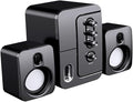 USB Laptop Computer Desktop Speaker with 3D Surround Sound and Deep Bass Portable USB-Powered Music Speaker for Home and Office Use Black