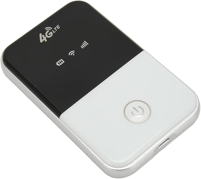 FILFEEL 4G LTE Mobile WiFi Hotspot with Display - Support 8 Users Portable Router with SIM Slot and USB Charging for Travel (European Version)