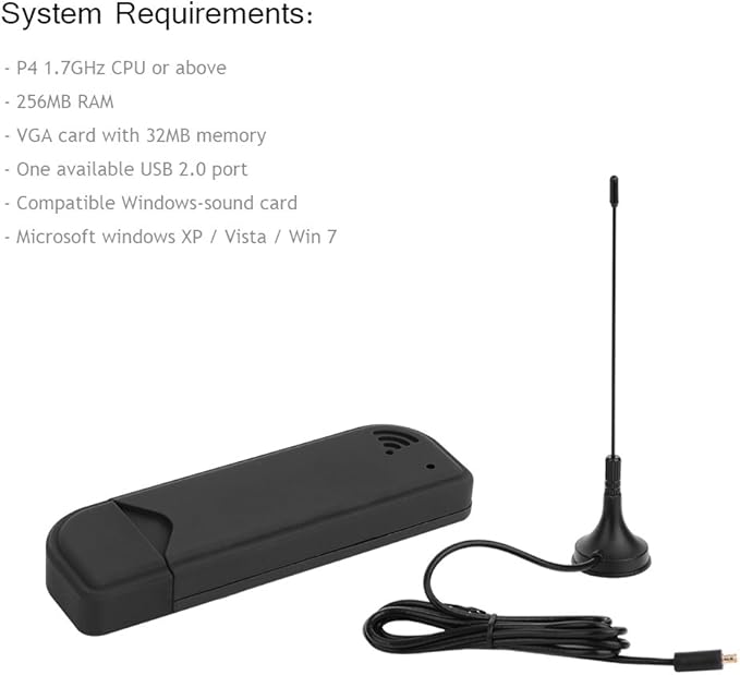 Mini USB2.0 TV ReceiverISDB-T Laptop Digital TV Stick Tuner Video RecorderPortable AntennaStereo ISDB-T BroadcastingSuitable for Home or Travel