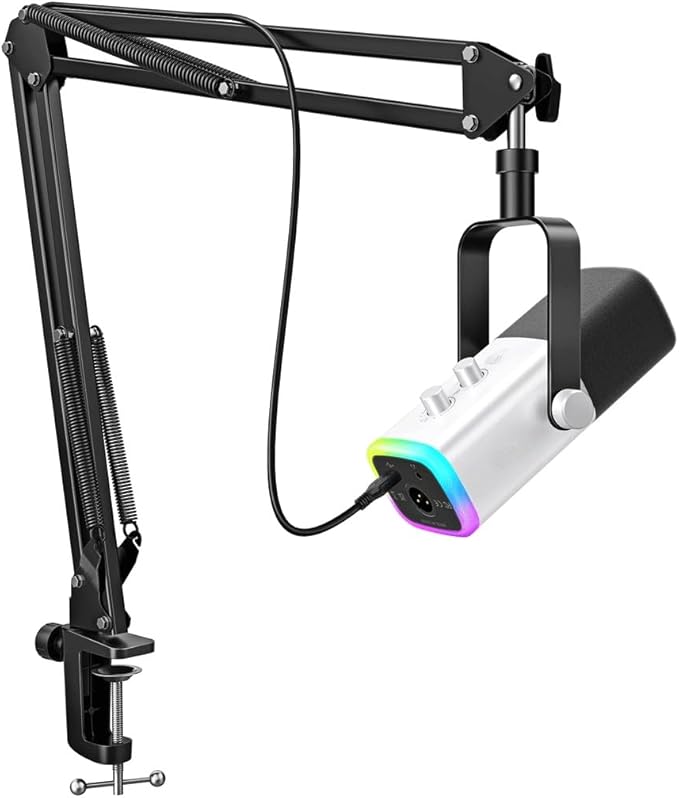 / Gaming Microphone Kit with Headphone Jack//Boom Arm Dynamic Mic Set (D As Shown)