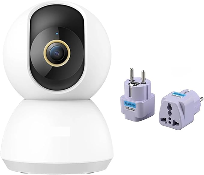360° Smart Home Security Camera PTZ 2K Webcam 1296P 3 Megapixel AI Human Detection Night Vision Webcam Work(Add EU Adapter)