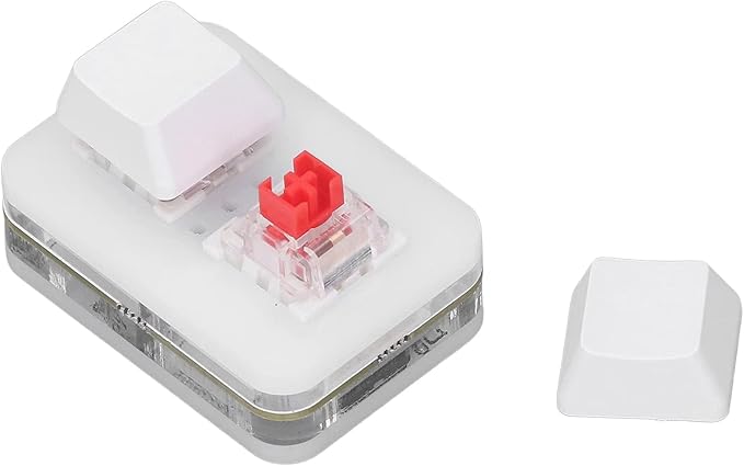2-Key Gaming Keyboard Mini Red Axis USB Keyboard PC Gaming Mechanical Keyboards with Programmable Keys Brown Switches [S-Whtie]