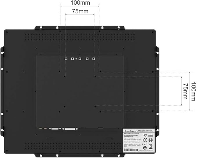 GreenTouch 19 inch Ultra Slim Touch Open Frame Monitor HDMI/VGA/DVI Interface 1280 x 1024 Resolution Industrial Touch Display