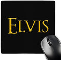 3dRose - Elvis Legendary Baby boy Name in America. Yellow on Black Charm - Mouse Pad - (mp-351373-1)