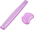 Silicone Gel Keyboard Wrist Rest Set Plus - ABRONDA Keyboard &amp Mouse Wrist Support Pad Office Computer Laptop Mac - Durable Comfortable and Pain Relief- Purple Set