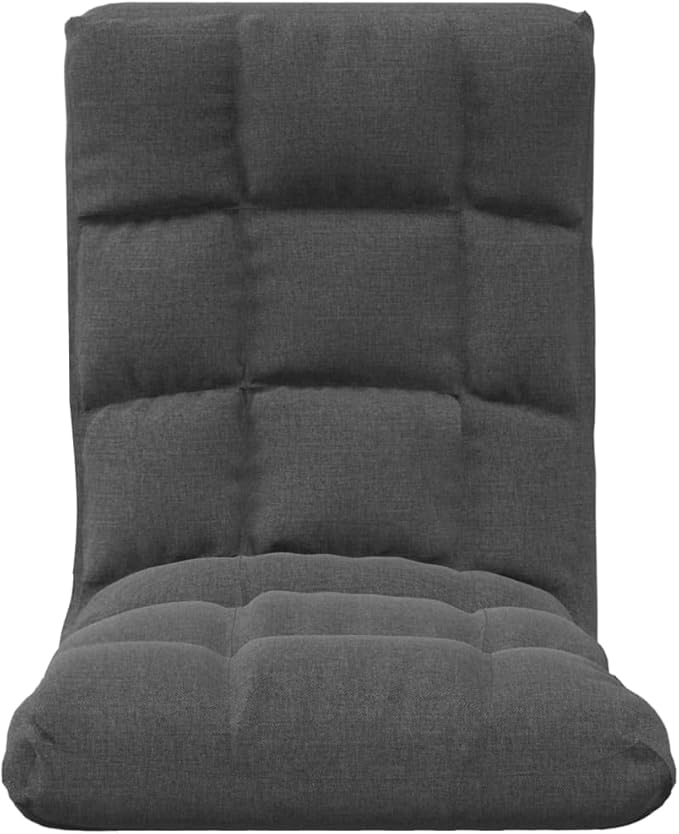 Folding Floor Chair Folding Gaming Sofa Chair Floor Sofa Lazy Sofa Lounge for Playing Reading Meditating Room Recliner Dark Gray Fabric -40