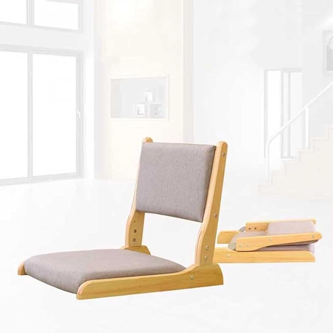 ELEFOCUS Floor Chair with Back Support Foldable Meditation Tatami Chairs Backrest Chair with Cushion Living Room Chair(Color9)