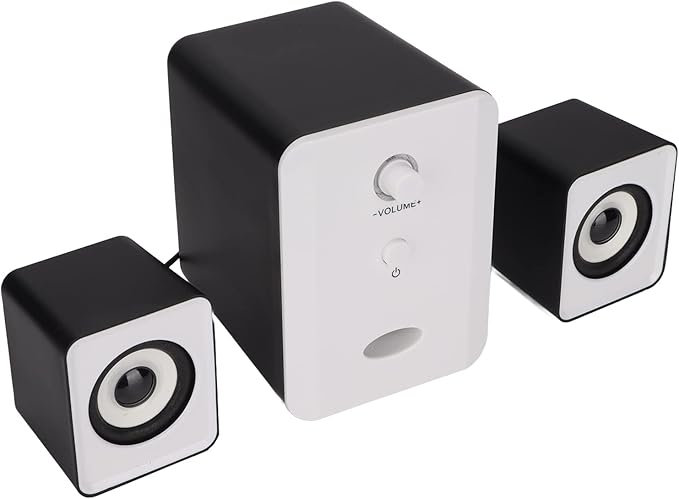 aqxreight USB Powered Desktop Speakers Computer Speakers with Subwoofer for PC Laptop Tablet Desktop Version Black White USB Powered Desktop SpeakerUSB Powered SpeakerComputer SpeakerUSB