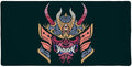 Samurai Warrior Japanese Demon Oni Mask Large Gaming Mouse Pad Desk Mat with Stitched Edges Non-Slip Base