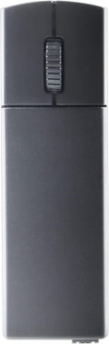 Wireless Mini Rechargeable Travel Mouse 2.4G Ultra Slim Portable Mouse with Receiver Storage for Laptop/PC/Mac - Black