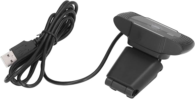 Computer Camera with Microphone Full HD 1080P USB Webcam Rotatable Clip - Automatic Noise Reduction Stereo Sound Ideal for Video Conferences and Webinars