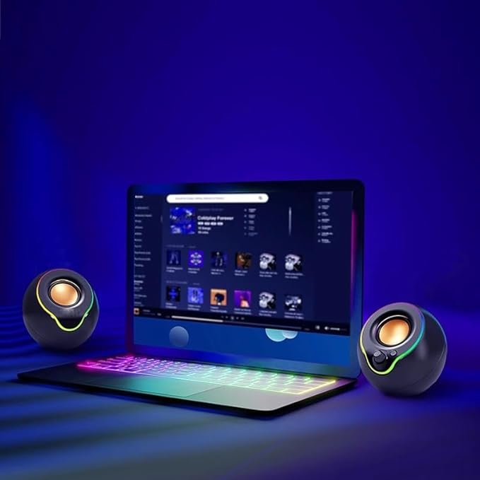 JSEIAJB Computer Audio Desktop Home Desktop Heavy Bass Wired Small Speaker Laptop Speaker