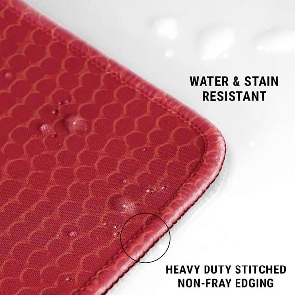 Skinit Medium Gaming Mouse Pad - Officially Licensed Louisville Red Basketball Design with Stitched Edges Waterproof Non-Slip Rubber Base Desk Mat for Keyboard &amp Mouse 17.7 x 15.75 inches
