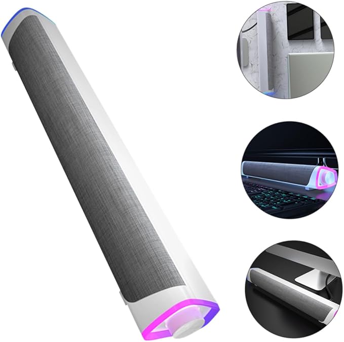 Surround Soundbar with Dual Speakers for Desktop Home Office Use Wired Music Player with Stylish Design and Outstanding Sound Quality Compatible with Computers and Devices