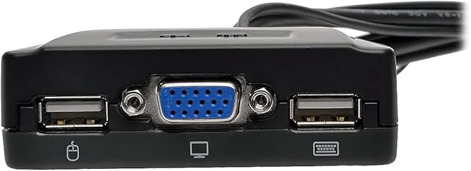 Tripp Lite 2-Port USB VGA Cable KVM Switch with Cables &amp USB Peripheral Sharing 2048 x 1536 (B032-VU2)