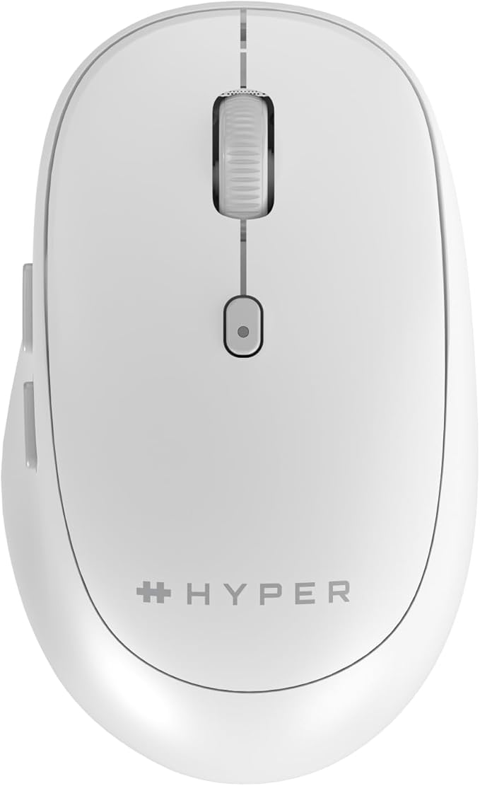 Hyperspace Wireless Mouse Bluetooth 5.0 — Ergonomic Wireless Mouse w/Adjustable Sensitivity Fast Switching Compatible w/MacOS Windows Chrome OS — Pair Up to 3 Devices